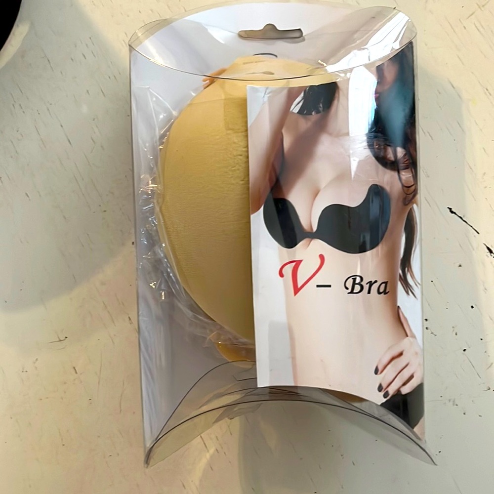 V-bra stick on bra